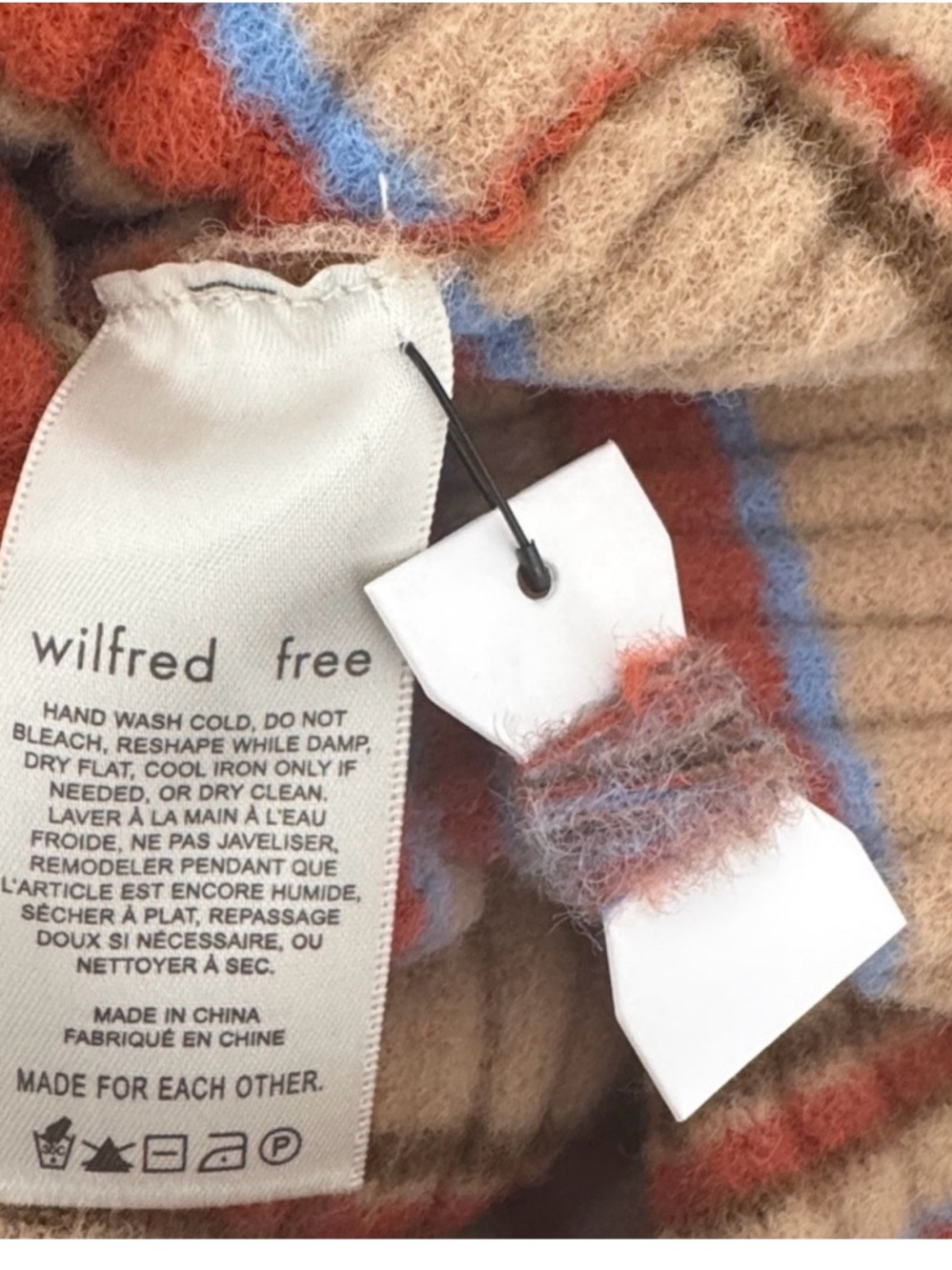Aritzia Wilfred Ribbed Striped Long-Sleeve Mini Dress in Beige and Brown - Picture 7 of 7